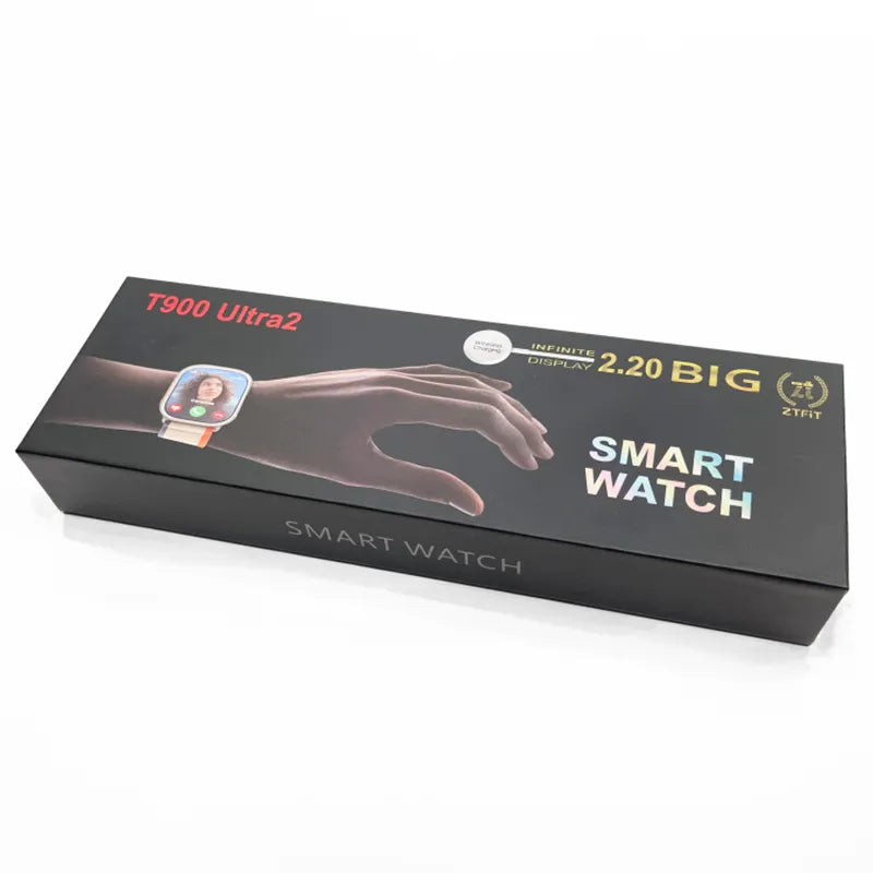 Upgraded Model T900 Ultra2 Smart Watch with Charger Box Pack | Mix Random Color