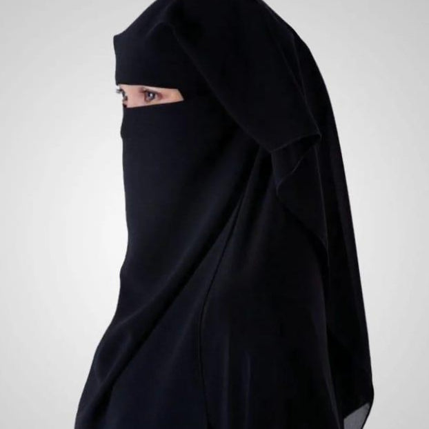Triple Layer Niqab – Full Coverage Breathable Face Veil for Women | Modest Islamic Niqab
