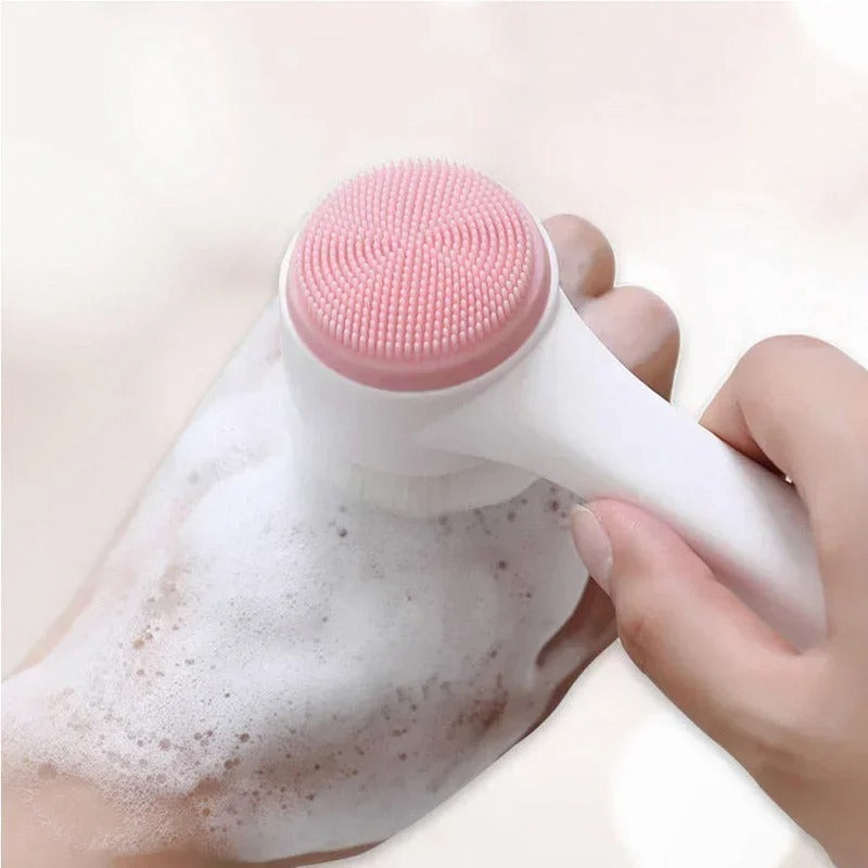 3d double sided silicone face cleanser
